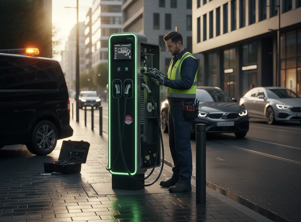 Electricien au travail